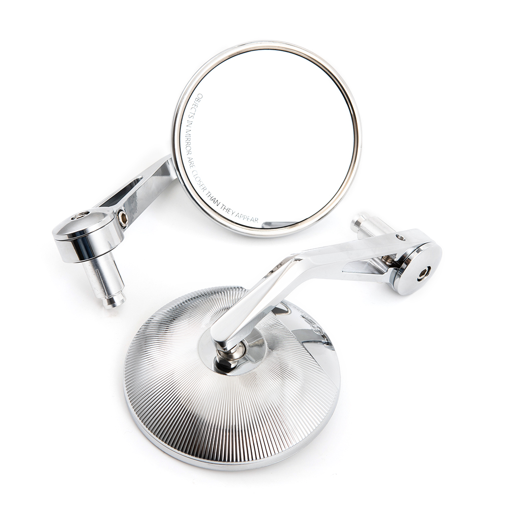 Mirror Handlebar Convex - Evomosa мотоциклетное хромированное выпуклое зеркало на