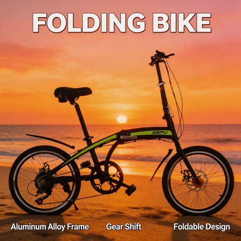 Commuter Biking - 20-дюймовый легкий складной велосипед из алюминиевого