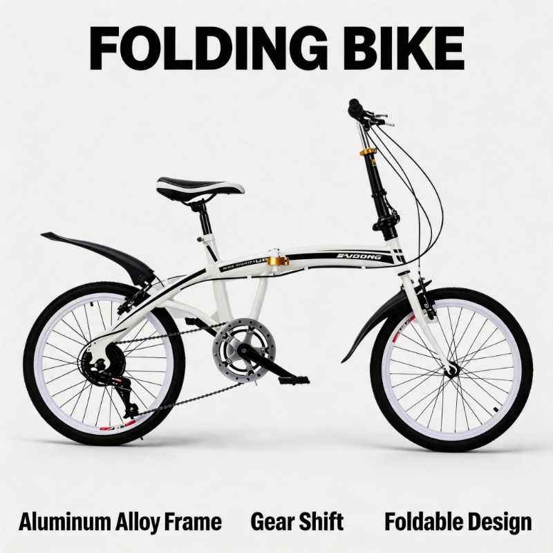 Commuter Biking - 20-дюймовый складной велосипед - компактный, портативный,