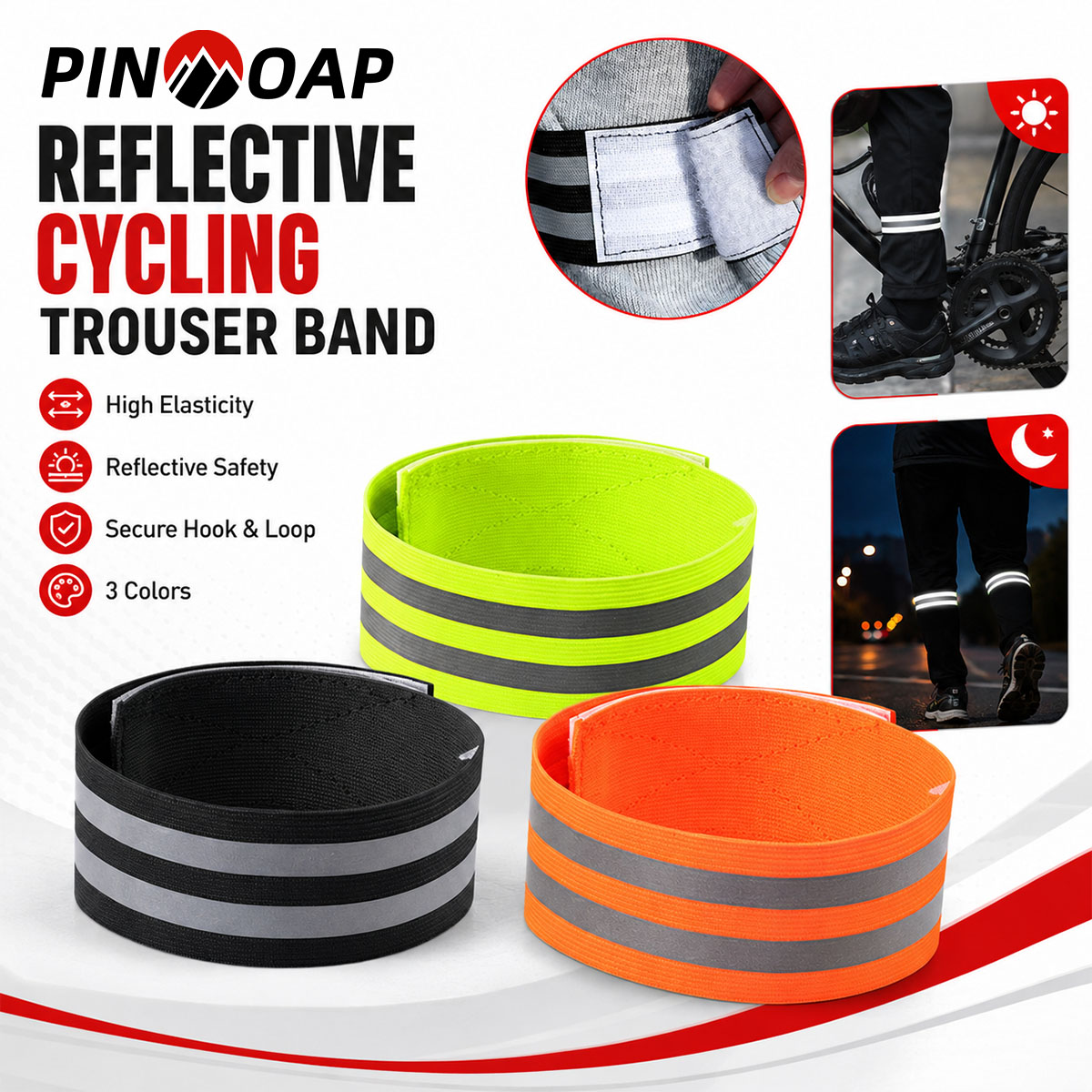 Cycling Commute Gear - PINMOAP 1/2 шт. Ремешок для велосипедных