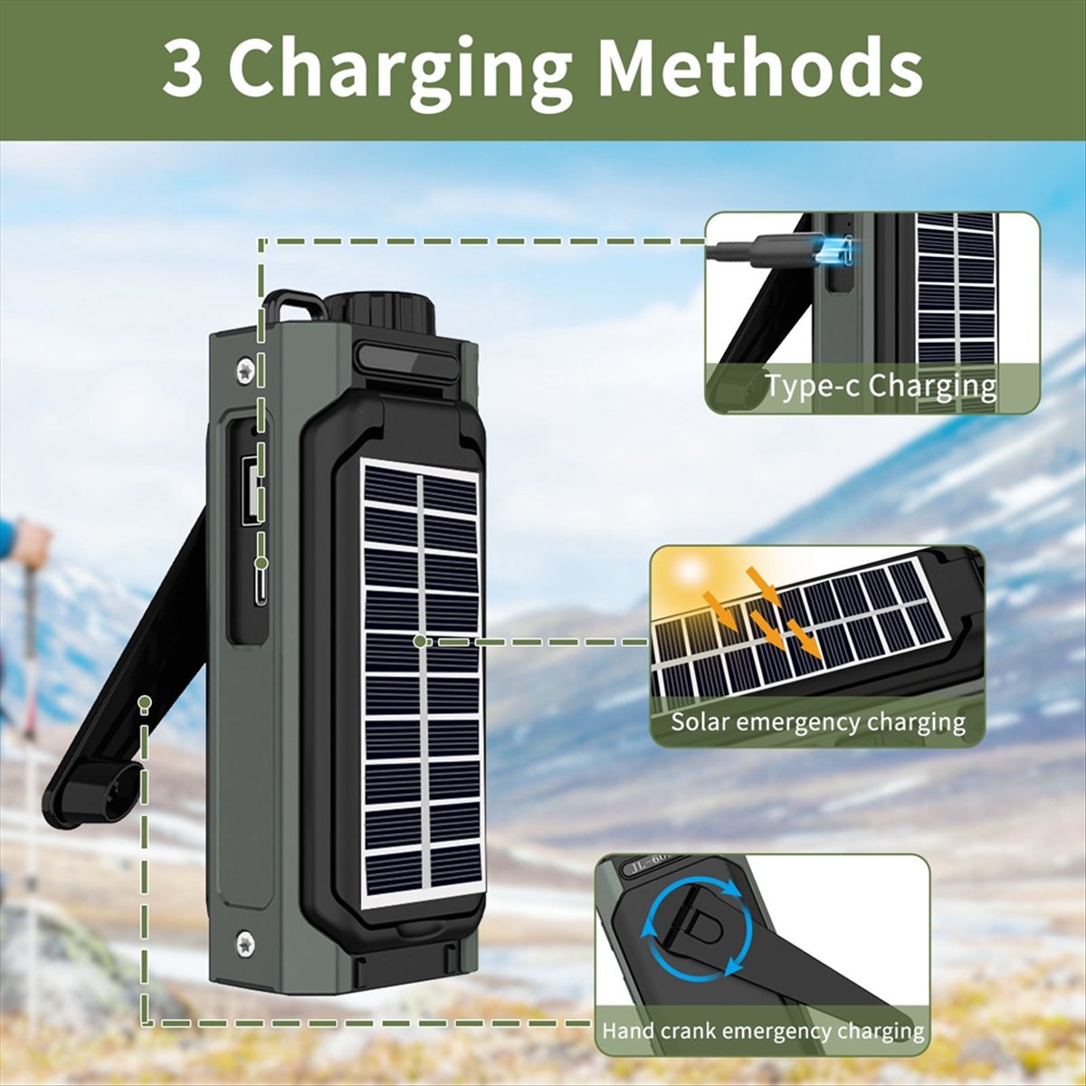 Портативное солнечное радио A2 – обзор и цена Usb Charger Dynamo