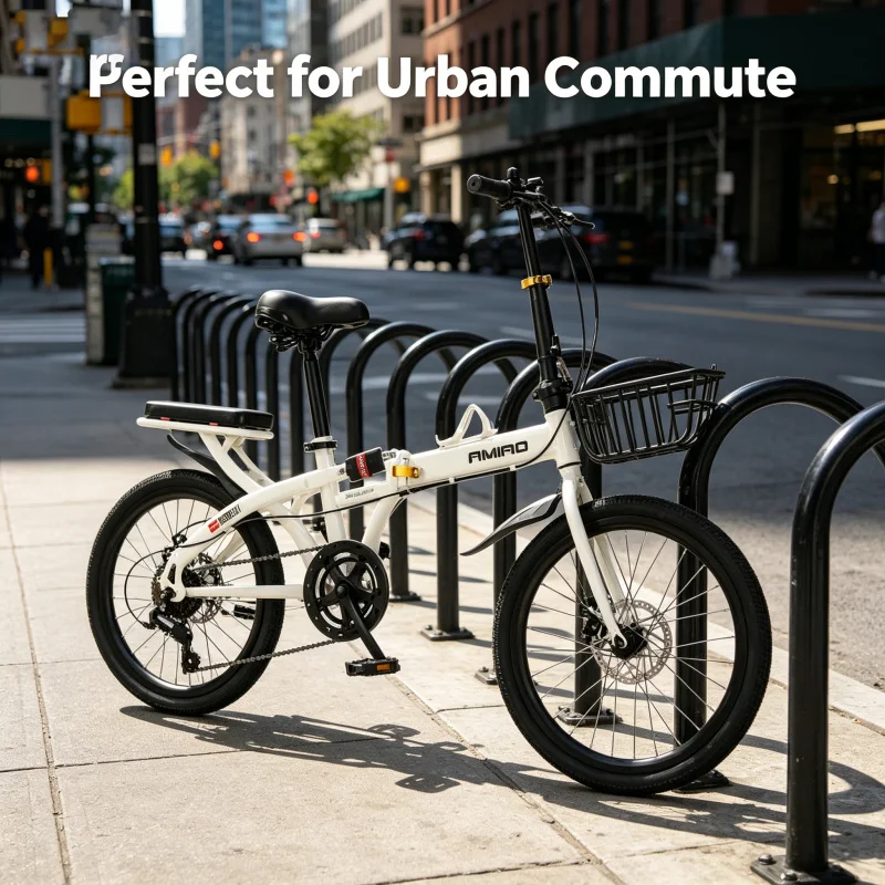 Белый складной велосипед с 20- – обзор и цена Commuter Biking